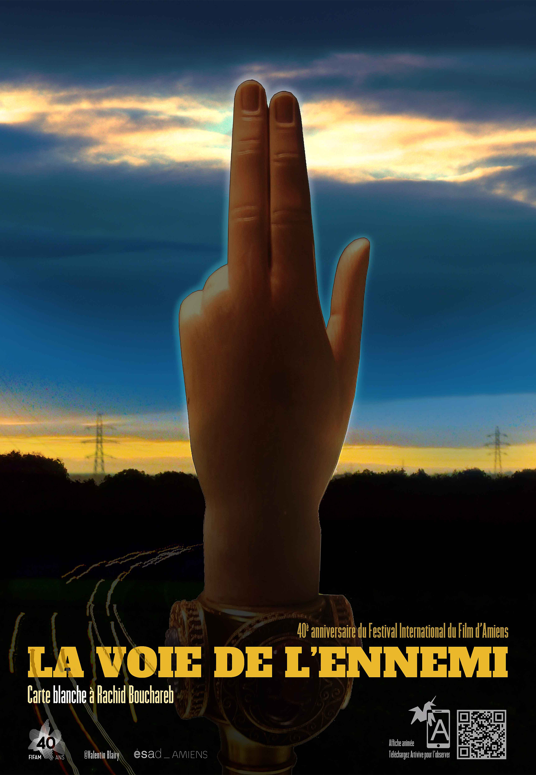 Affiche animée sur le film 'La voie de l'ennemi de Rachid Bouchareb'