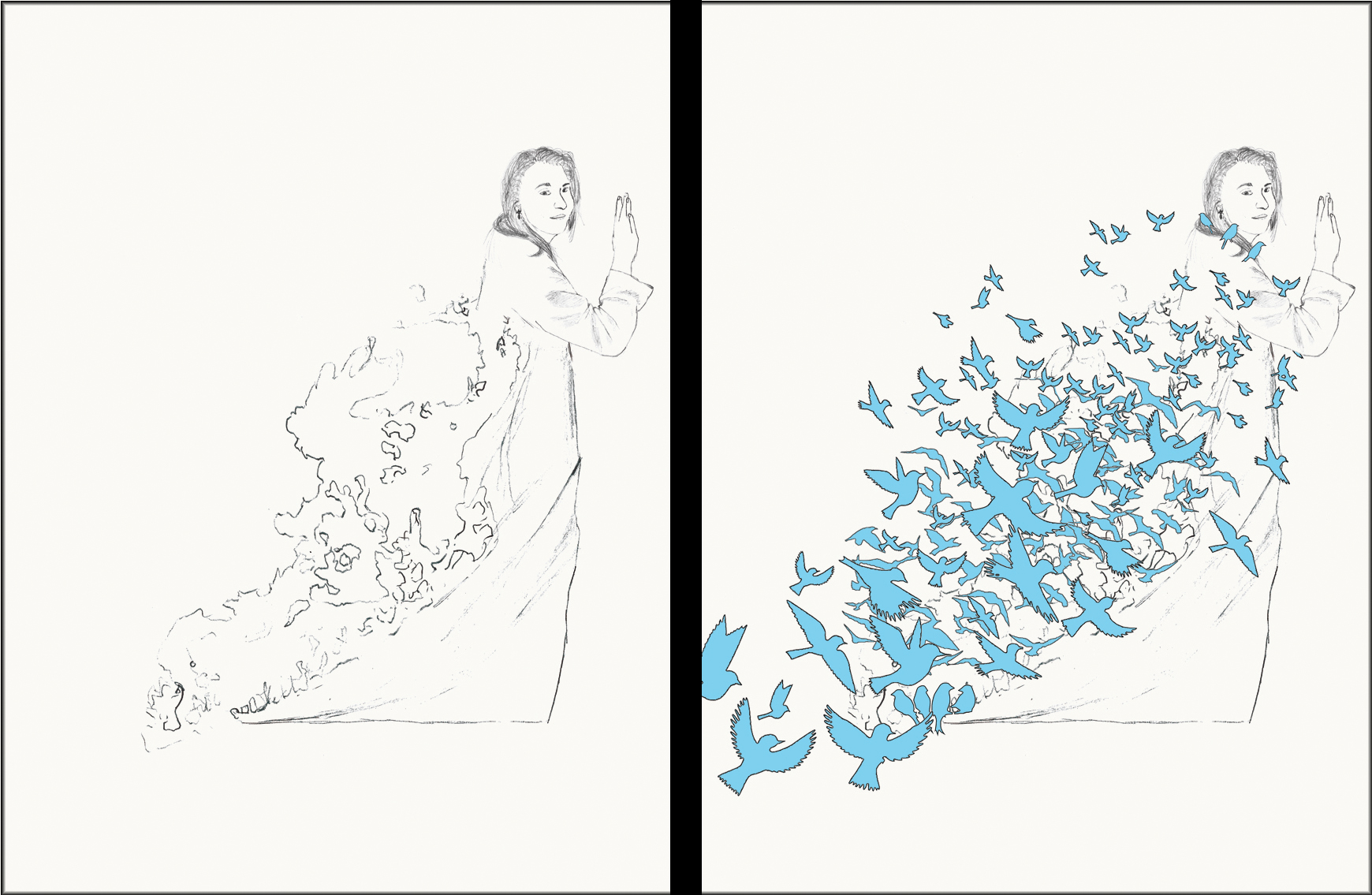 Princesse aveugle a sa propre position.